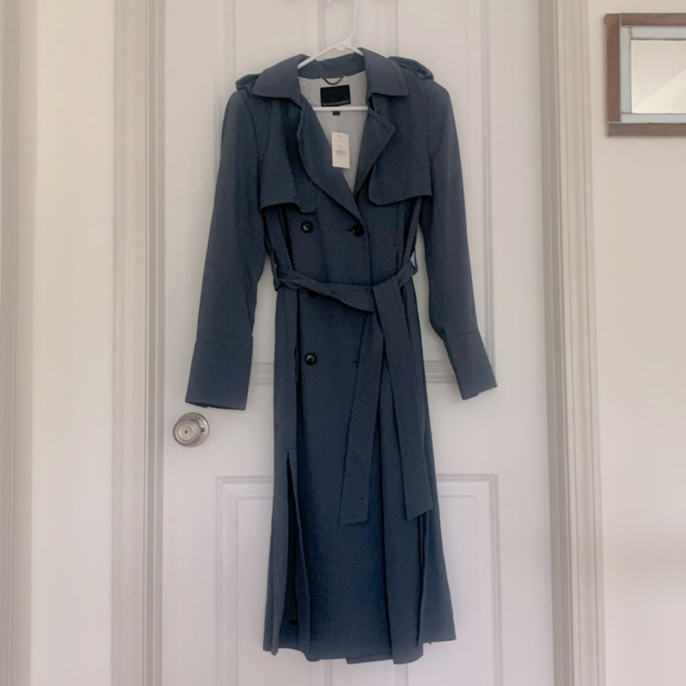 Banana Republic trench coat dark gray